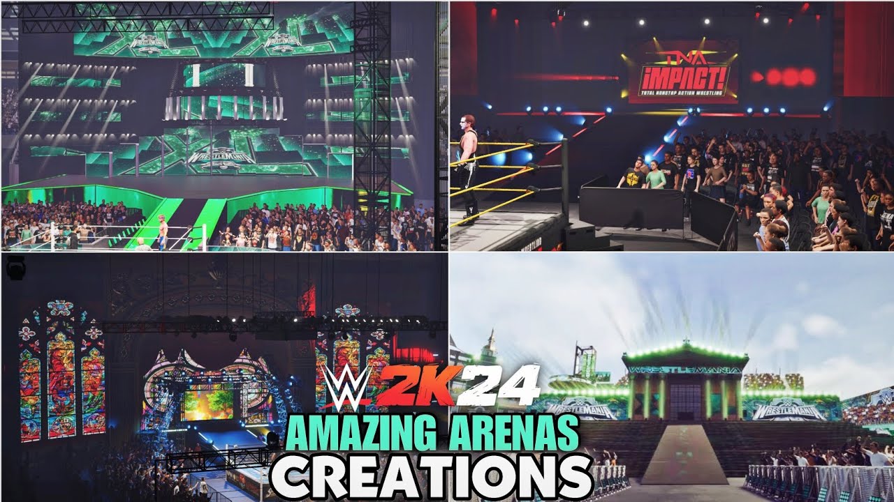 WWE 2K24  Awesome Arenas in Community Creations to Download it Now !