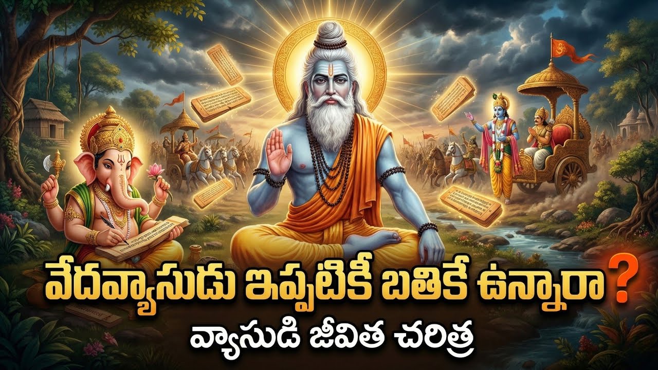 జగద్గురువు వేదవ్యాసుడి జీవితం: చేప కడుపున పుట్టి, ప్రపంచాన్ని మార్చిన మహర్షి | Complete Biography