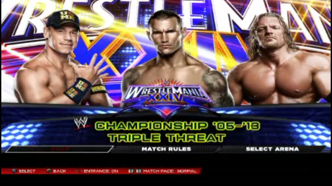 Wwe 2k14:30 Years of Wrestelmania # 32 Randy Orton vs John Cena vs Trple H
