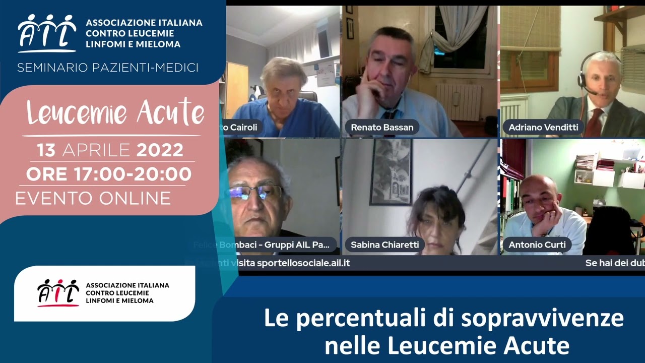 Le percentuali di sopravvivere nelle Leucemie Acute