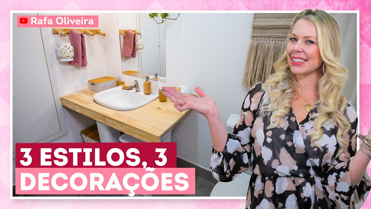 Organização de banheiro: 3 estilos diferentes com Rafa Oliveira