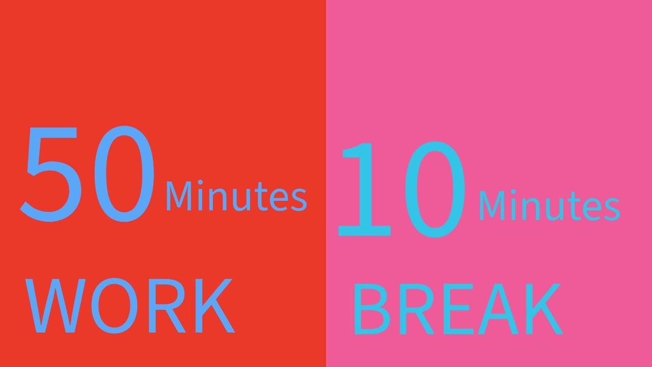 4 Hour Pomodoro Timer| (50/10)| No Music | 4 Sessions