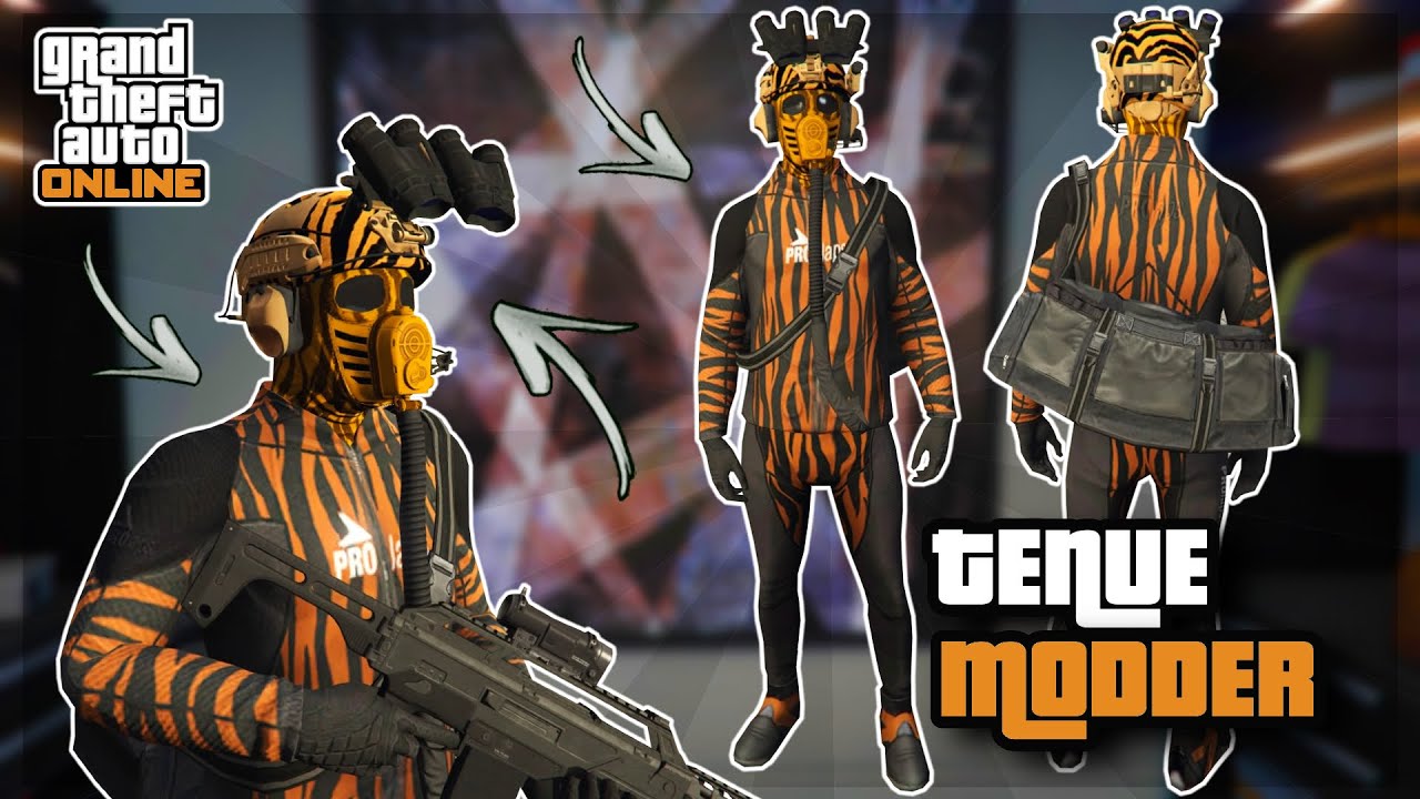 ✔AVOIR UNE TENUE MODDER DE TRYHARD ORANGE SUR GTA 5 ONLINE !
