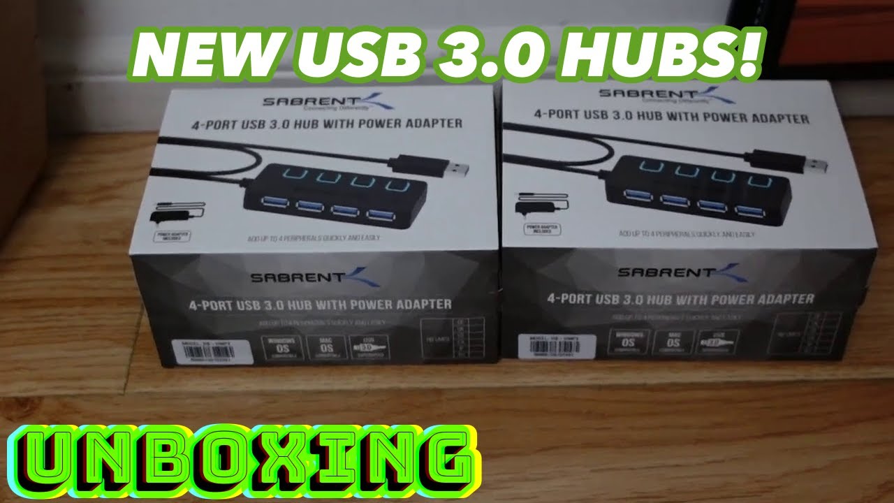 UNBOXING AND TESTING SABRENT 4-PORT POWERED USB 3.0 HUBS