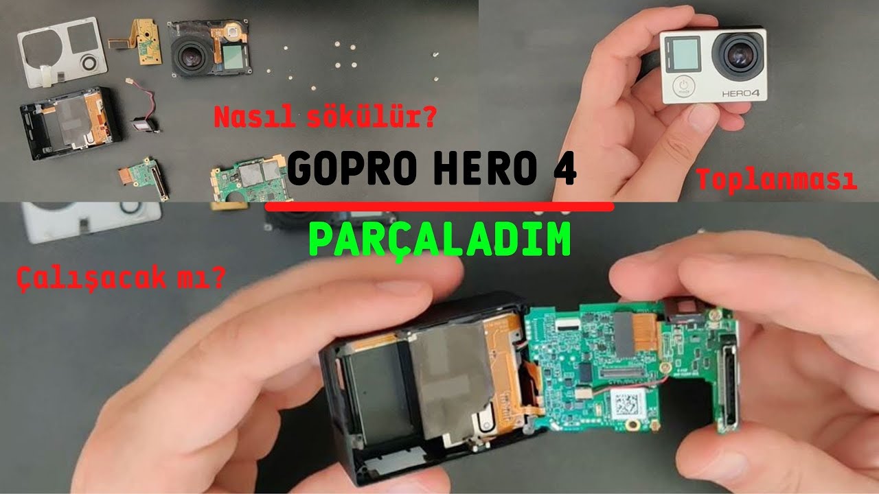 GOPRO HERO 4: TUZLU SU (SALTWATER) TAMİR GİRİŞİMİ... SÖKME-TEMİZLEME ve TOPLAMA