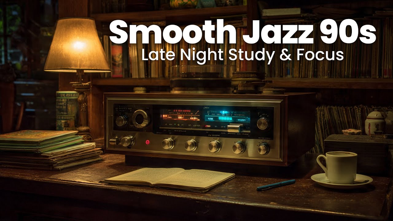 Smooth Jazz 90s | Rainy Late Night Study & Deep Focus Session