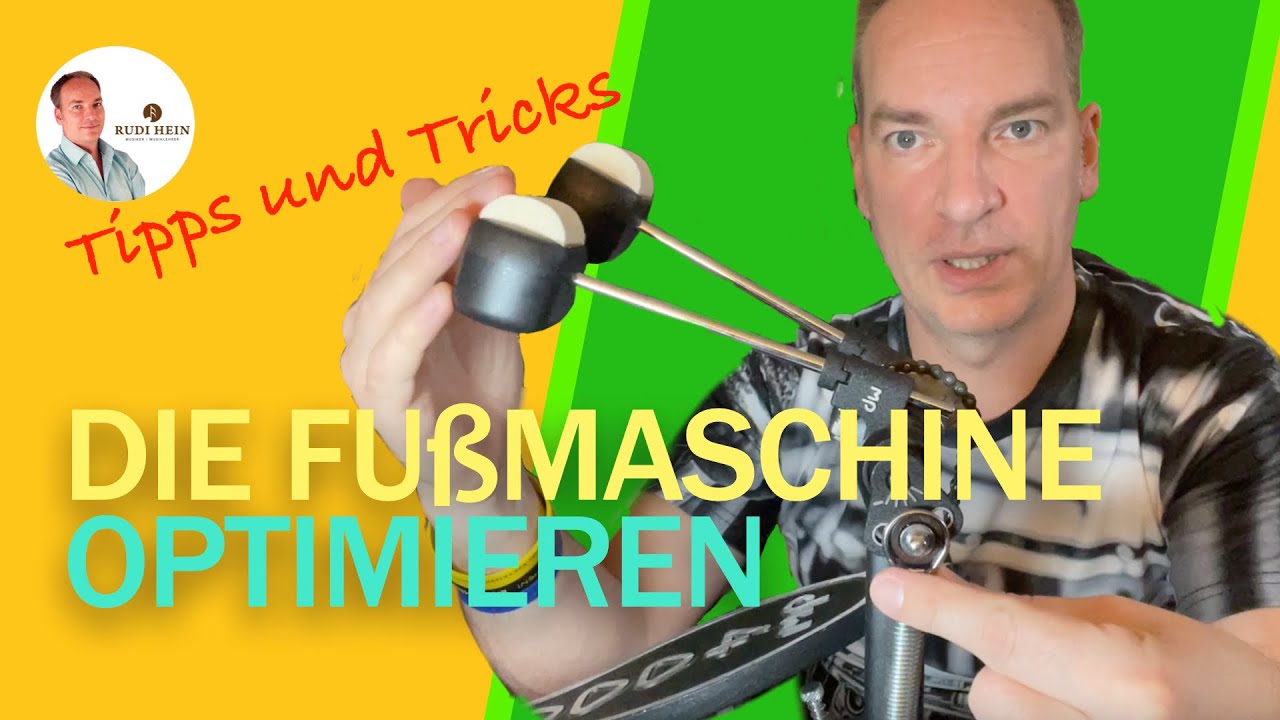 Die richtige Einstellung der Fußmaschine - Schlagzeug lernen mit Profi und Pädagoge Rudi Hein