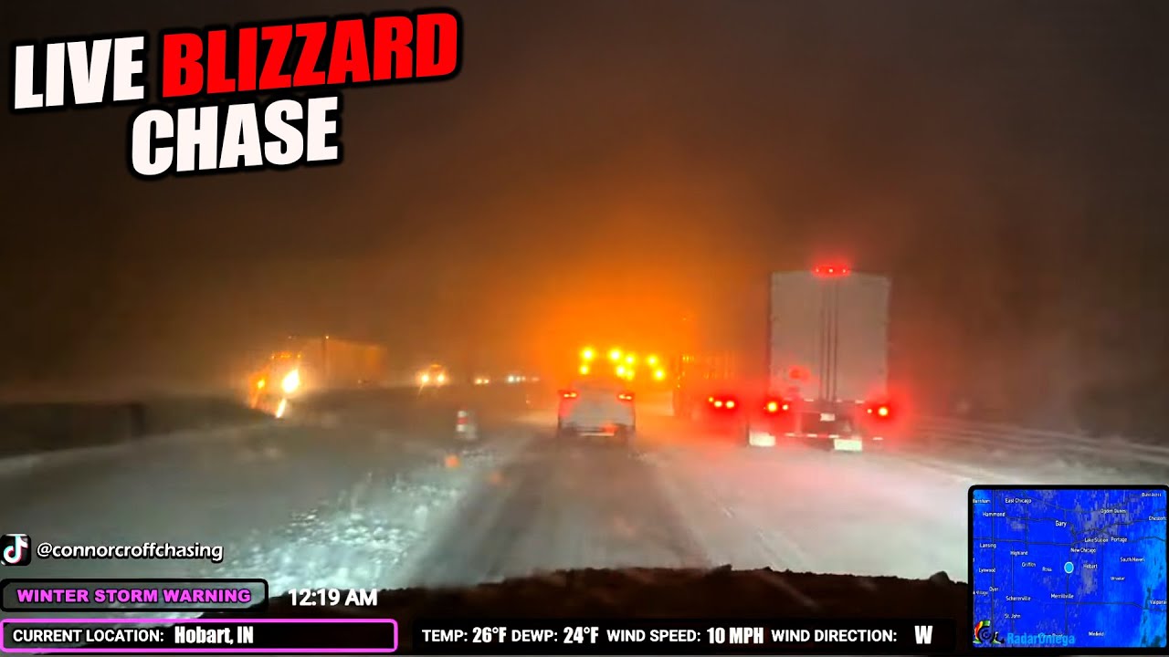 LIVE Michigan Storm Chaser | BLIZZARD WARNING | 1-2 FEET / 60MPH WINDS