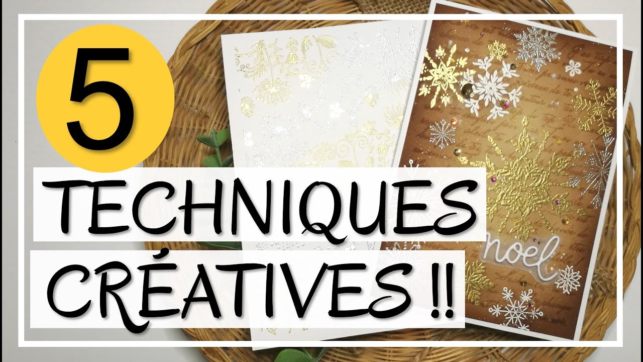 TECHNIQUES MÉTALLISÉES avec les POUDRE À EMBOSSER !!  À ESSAYER !! Tuto carterie DIY Scrapbooking