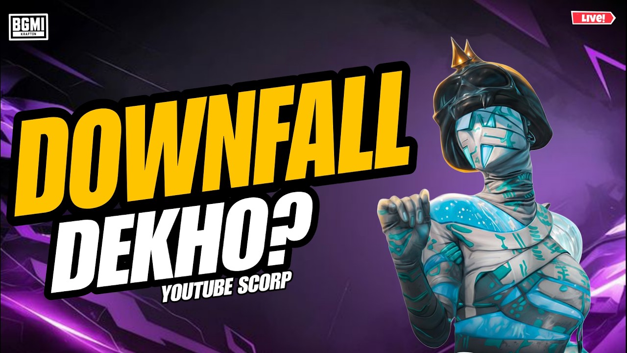 DOWNFALL  DEKHO 😂 l LET’S GO FOR 1K SUBS 🍆#bgmi #scorp #bgmi live