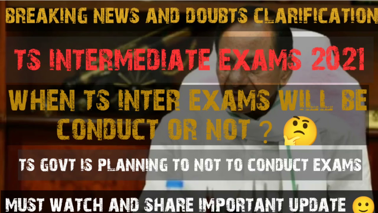 Telangana Inter Exam's Cancel Latest News 2021 | ts Inter latest news | Inter exams latest news
