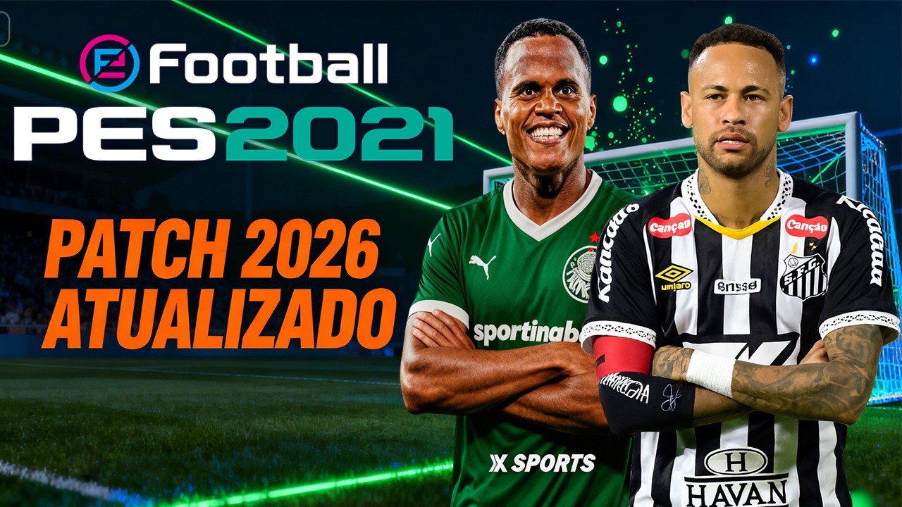 PES 2021 PATCH 2026 PC FRACO 🔥 BRASILEIRÃO A E B E EUROPEU ATUALIZADO | FACES E TATUAGENS REAIS