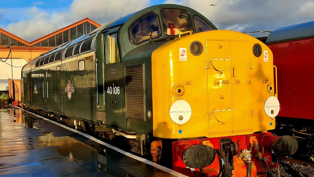 Class 40 40106 15:15 Kidderminster - Bridgnorth departs Hampton Loade