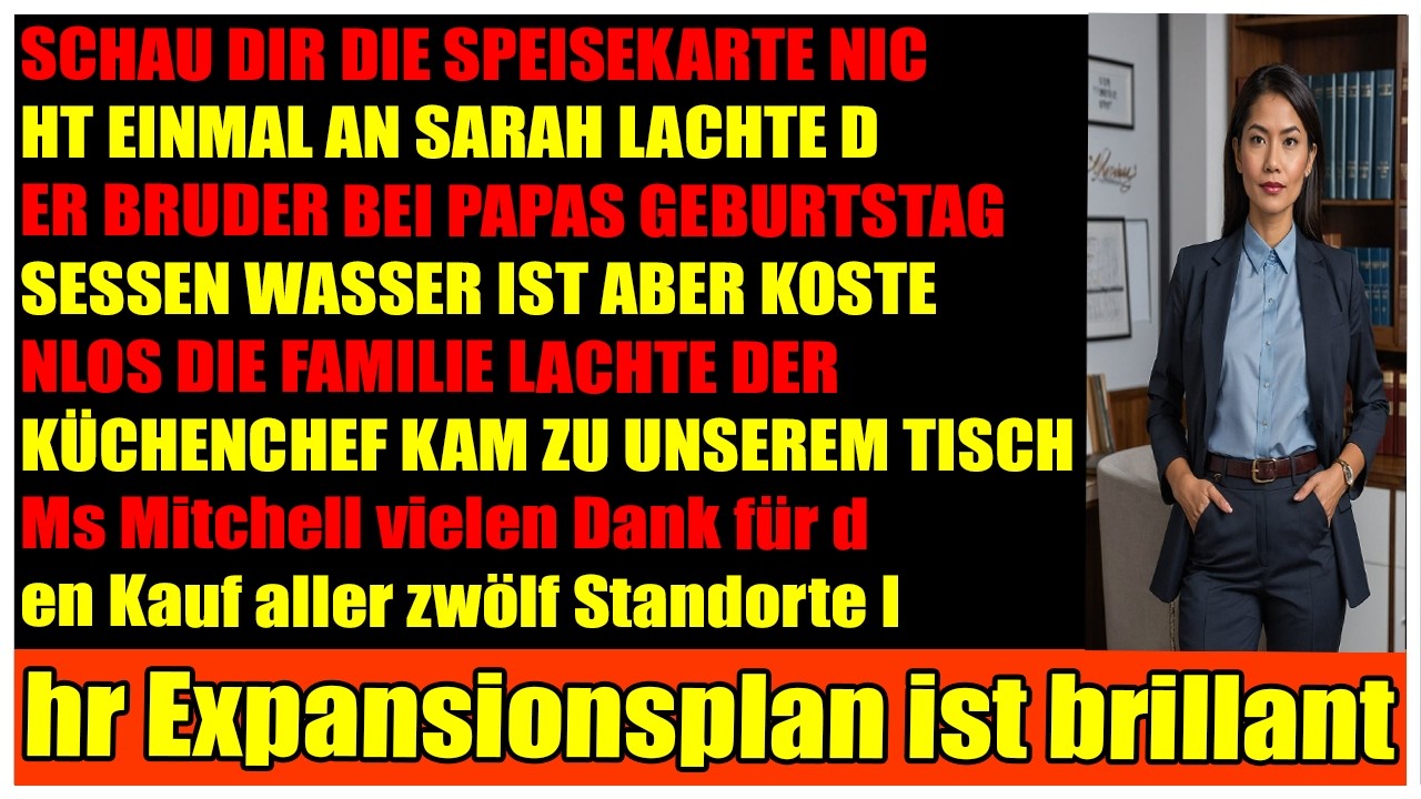 Zum 60 meines Vaters sagte mein Bruder ich sei zu arm  der Koch kannte die Wahrheit