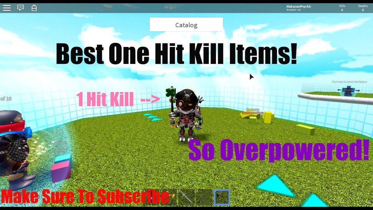 6 BEST ONE HIT KILL ITEMS IN CATALOG HEAVEN ROBLOX! [APRIL 2020]