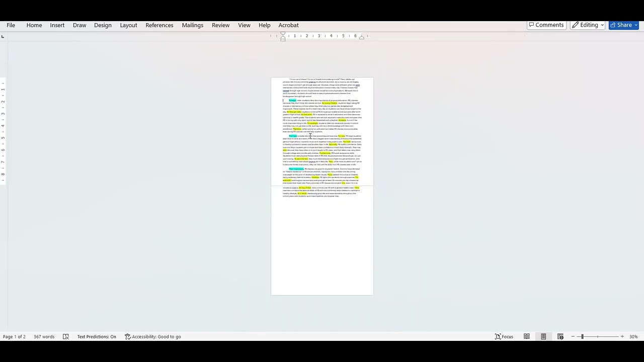 Writing Process -- FINAL DRAFT!