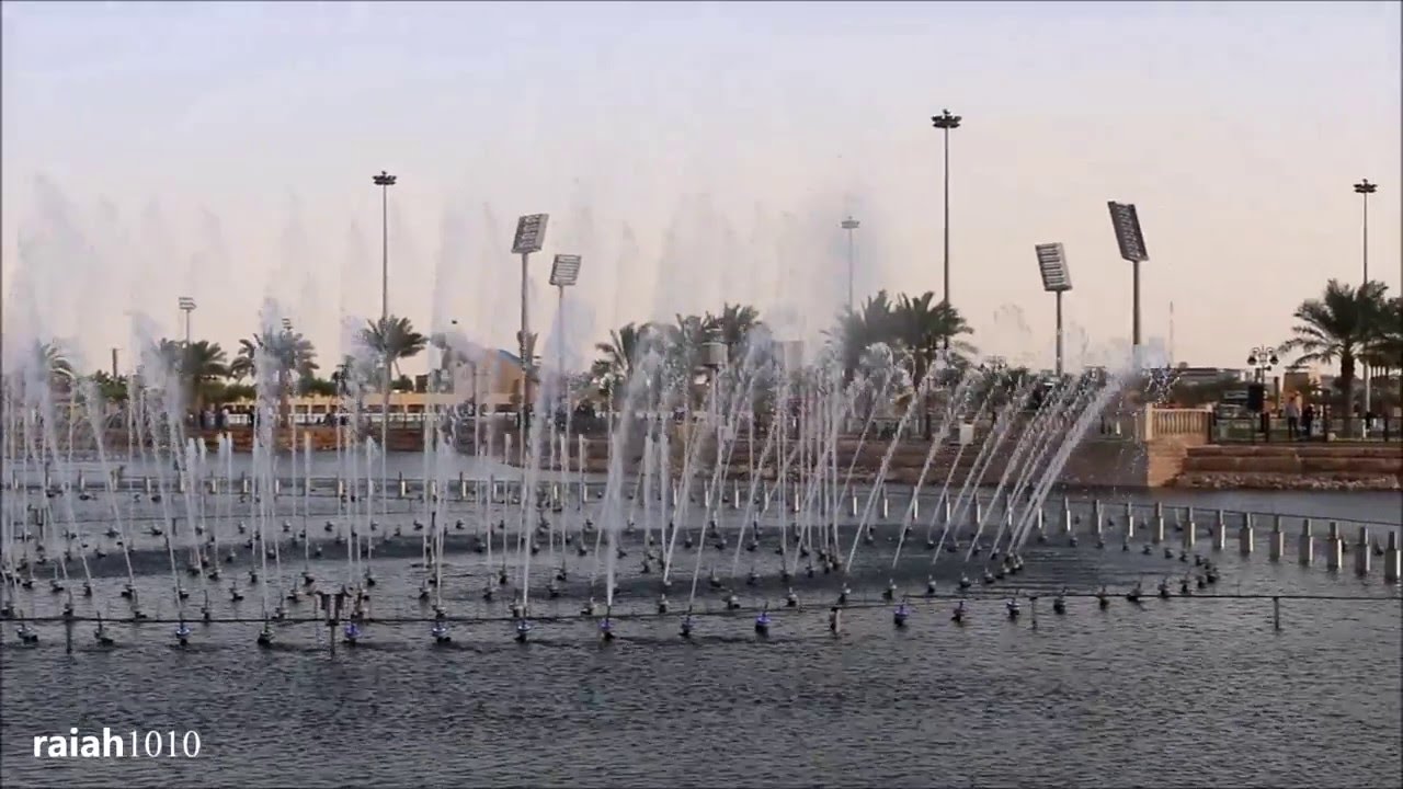منتزه الملك عبدالله بالرياض تقريربسيط + عرض النافورة الراقصة