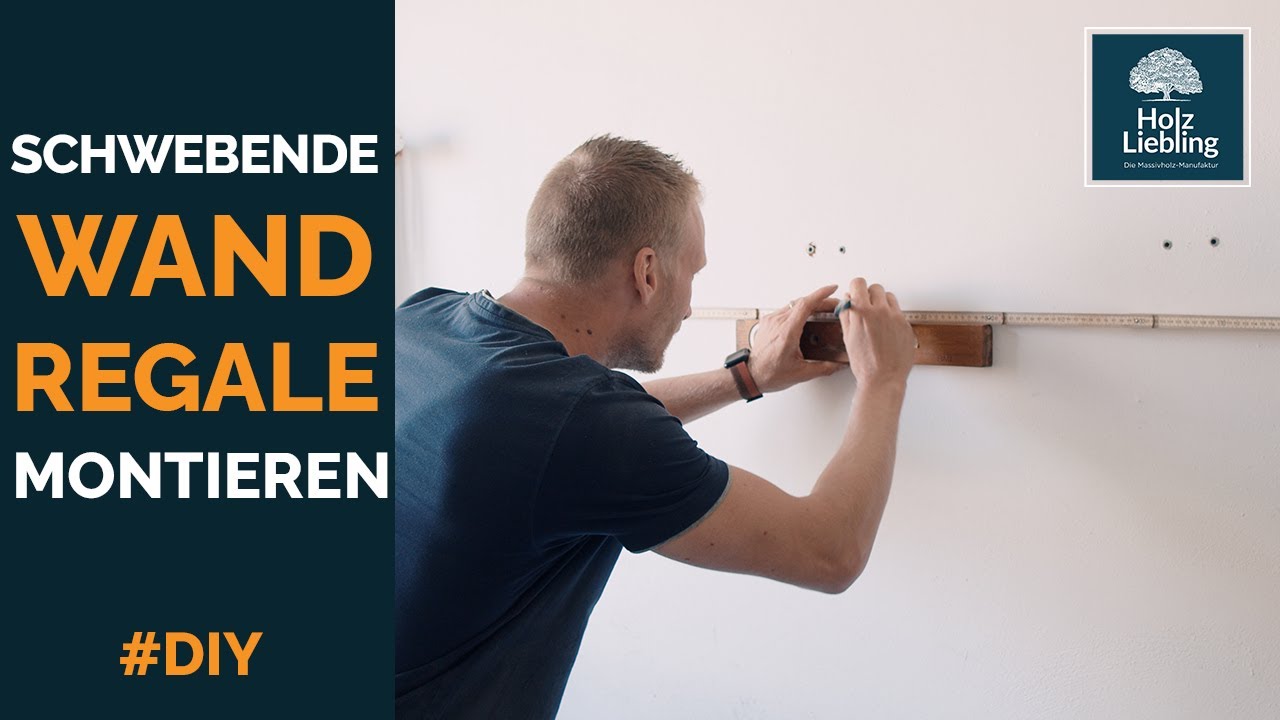Schwebendes Wandregal anbringen | Tablarträger montieren | Holz-Liebling #DIY