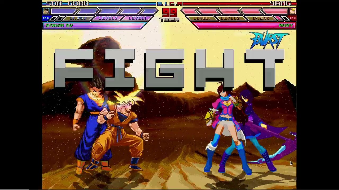 Karane MUGEN Battle #377: Goku & Adult Gohan vs Yang Xiao Long & Ruby Rose