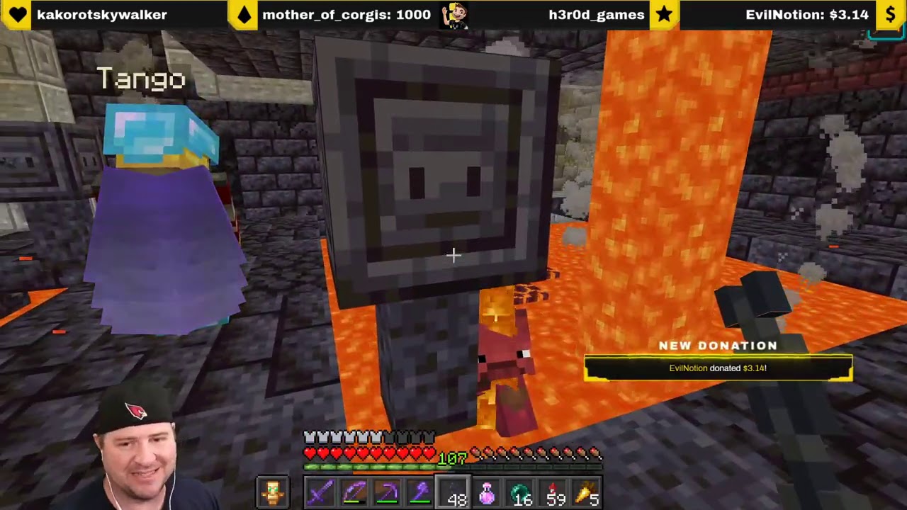 8/28/2020 - Hermitcraft 7 Action w/ Tango! | Shenanigans in Decked Out! (Stream Replay)