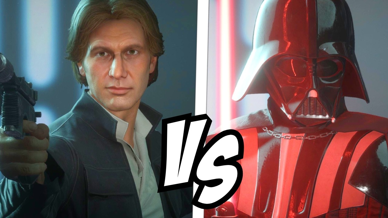 Han Solo VS Darth Vader! - Star Wars Battlefront 2 VERSUS