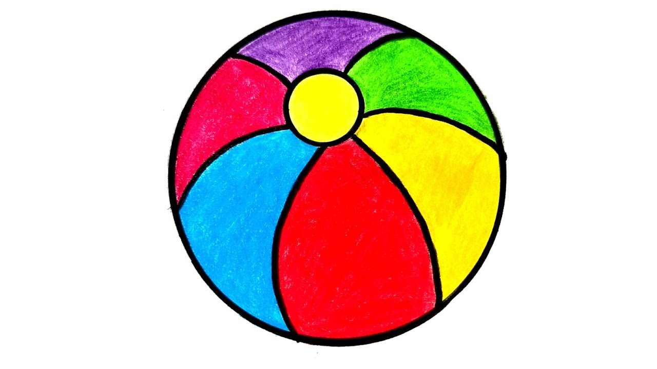 How to draw a ball | Ball drawing step by step | Easy ball drawing |