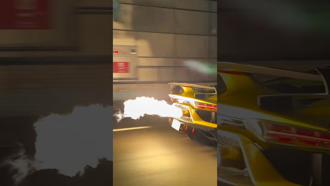 Lamborghini Aventador SVJ Roadster Tunnel Run! #shorts