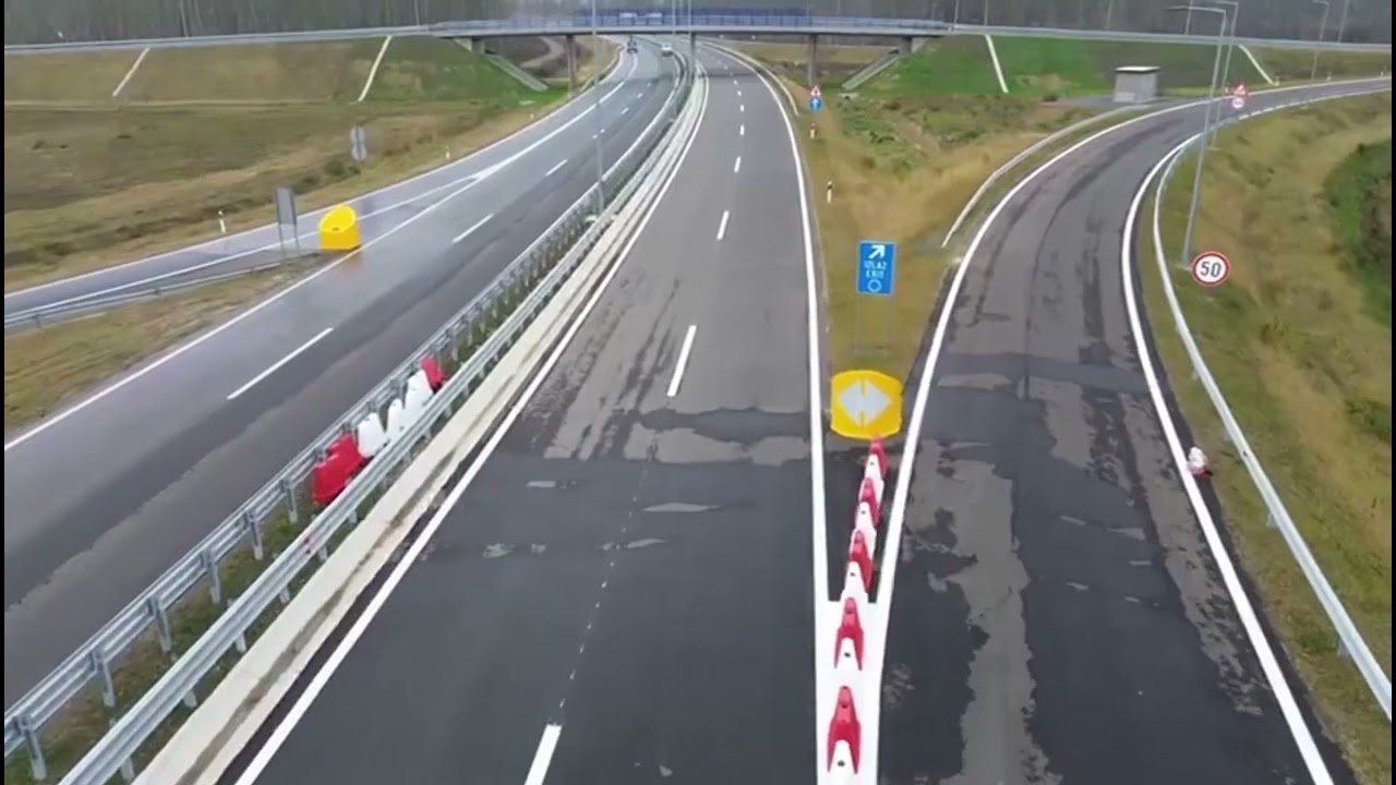 Brza cesta kod Gradiške snimljena dronom
