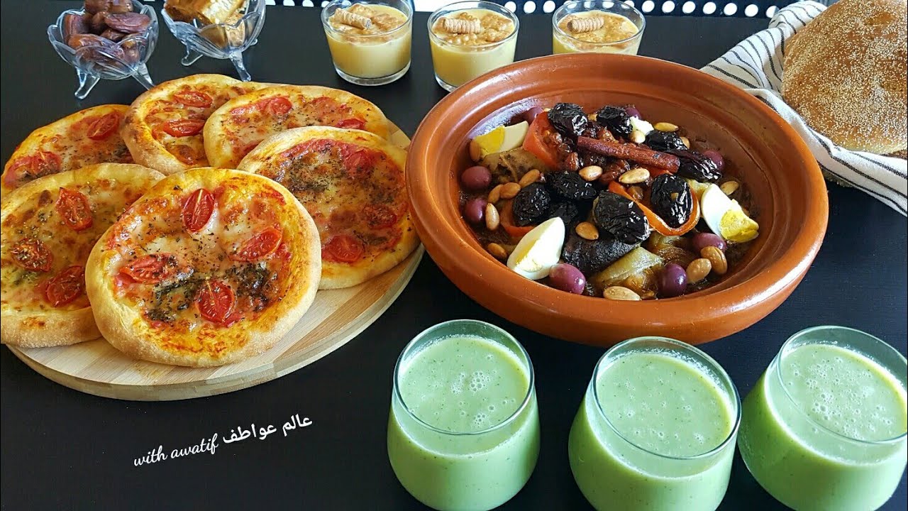 وصفات قد الجيب و البنة حاضرة👌طاجين سوسي شهوة منو، تحلية فلان كراميل، عصير الخيار منعش، ميني بيتزا👌