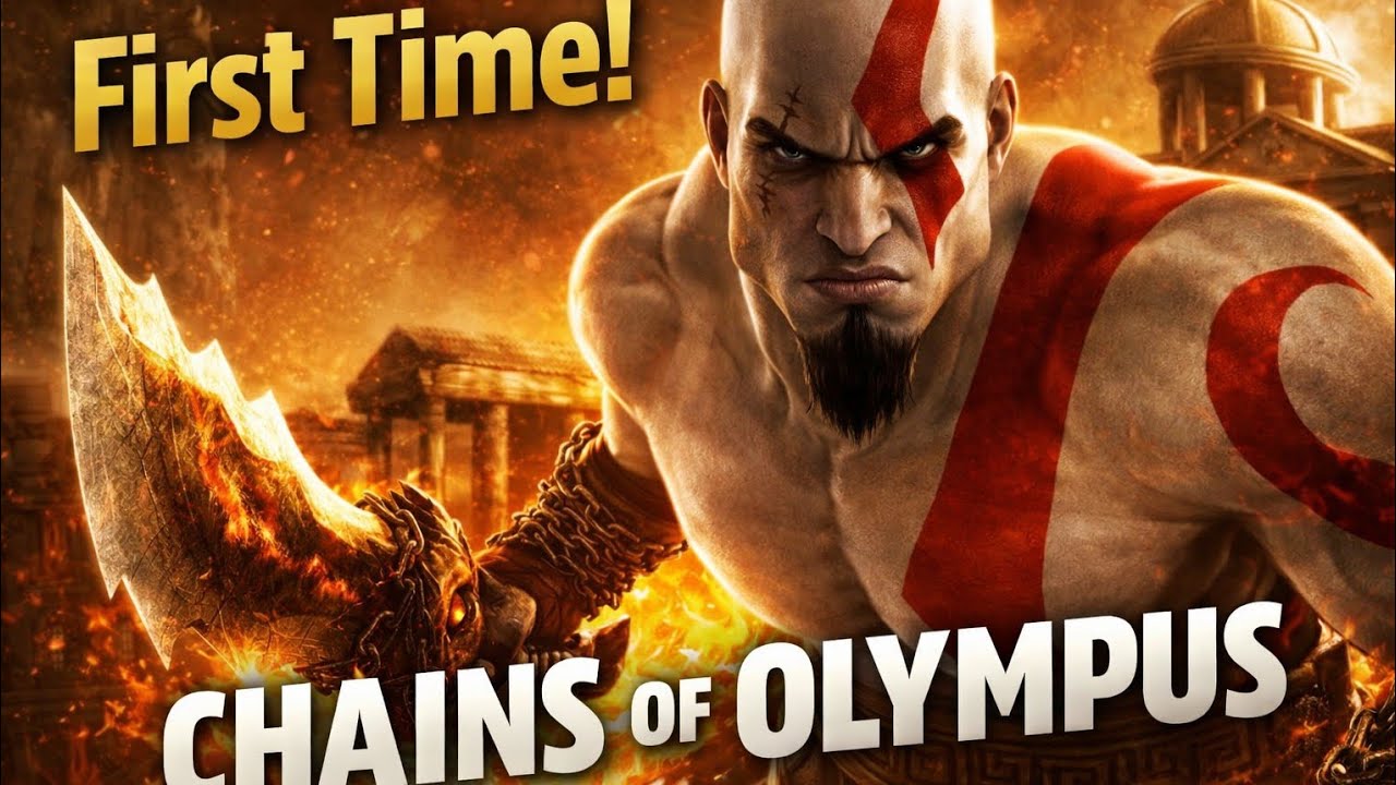 Playing Godcof war chains of Olympus for first time Gameplay 🎮👍😊😲😲