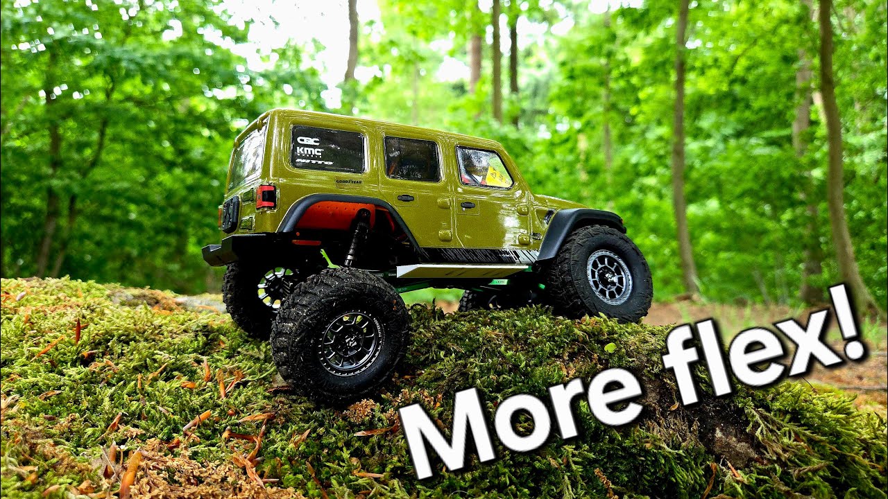 Axial SCX24 Jeep Wrangler suspension upgrades for more FLEX!