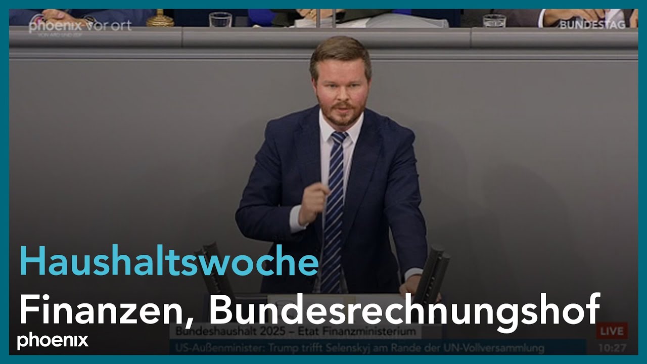 Debatte zum Etat der Bundesministeriums der Finanzen sowie des Bundesrechnungshofes | 16.09.25