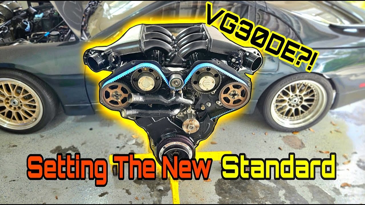 Сборка двигателя Nissan 300zx VG30DE с двумя турбинами за 10 минут!