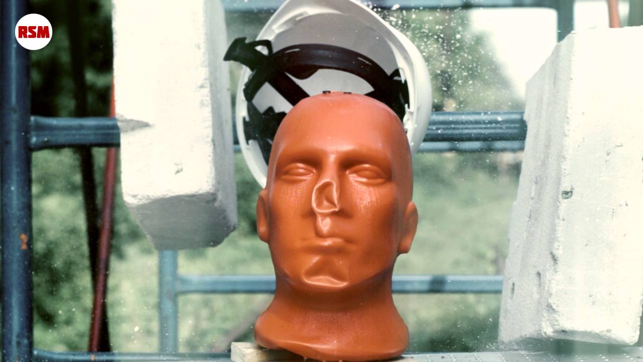 Каска против cтроительной плиты || Helmet against construction plate