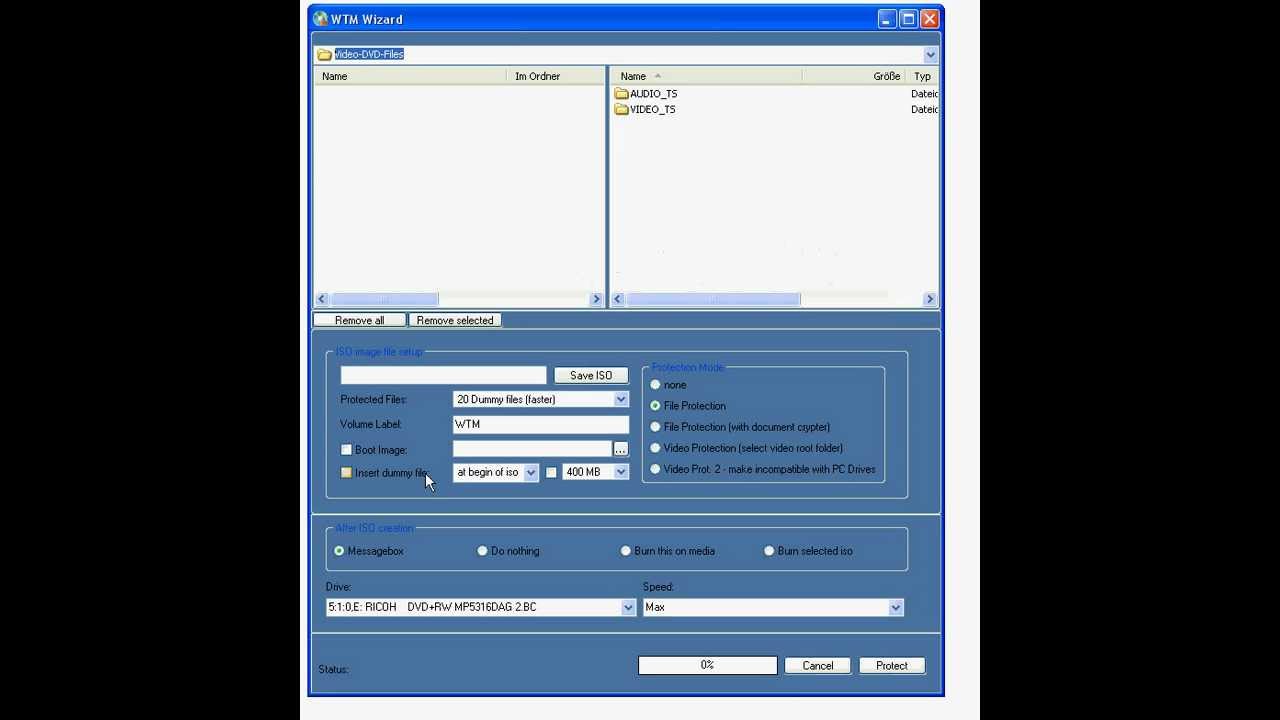 How to protect a Video/Movie/Film CD or DVD with WTM Copy Protection Wizard