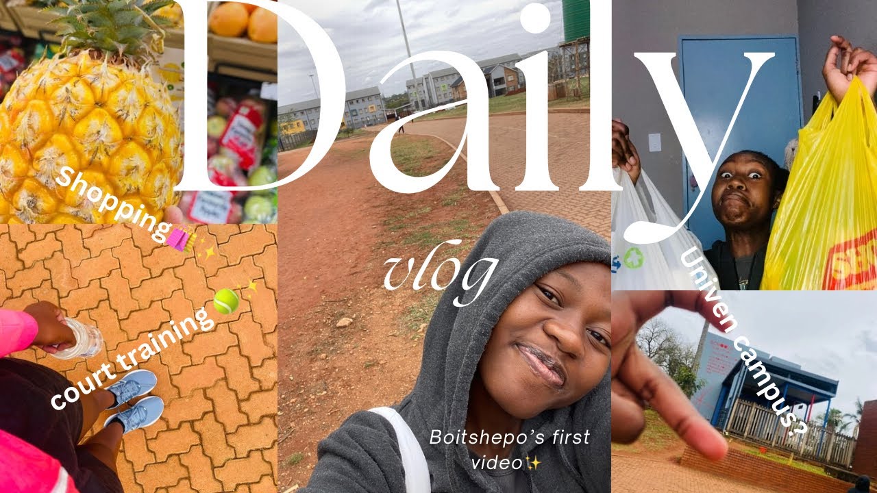 First uni-Vlog: Shopping +tennis+Study session. South African YouTuber ||univen campus