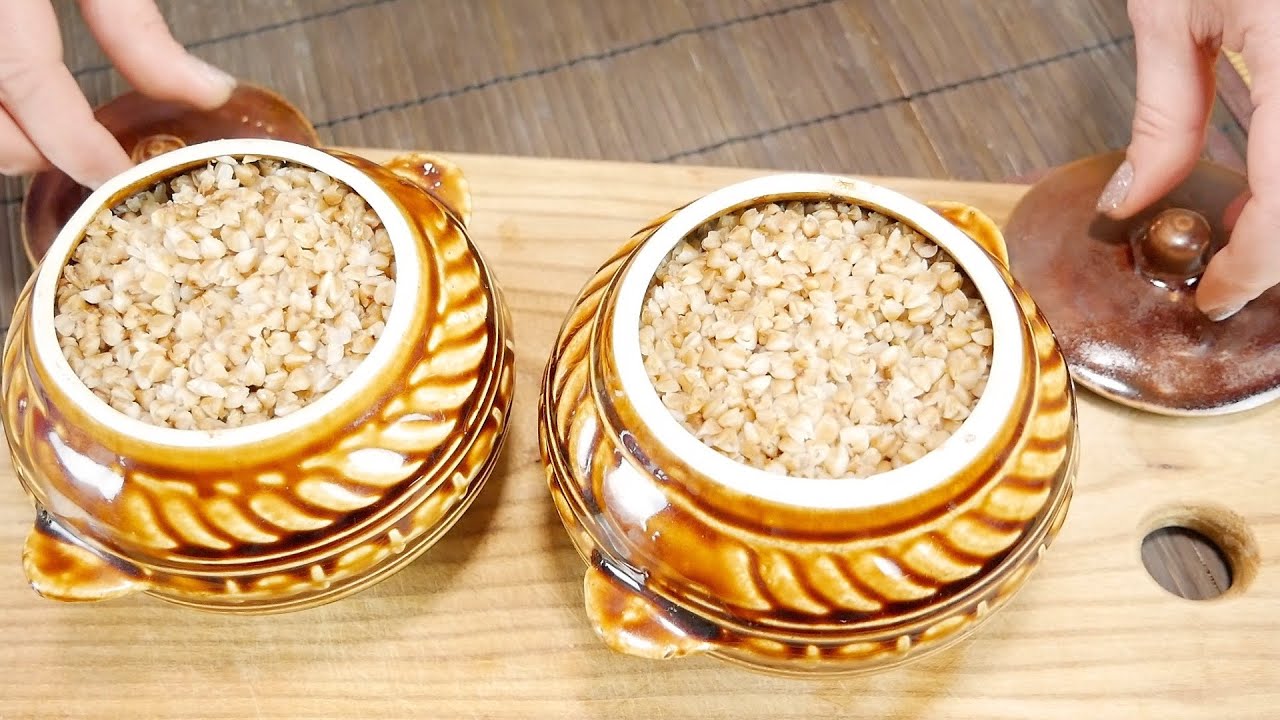 Гречка с курицей в горшочках