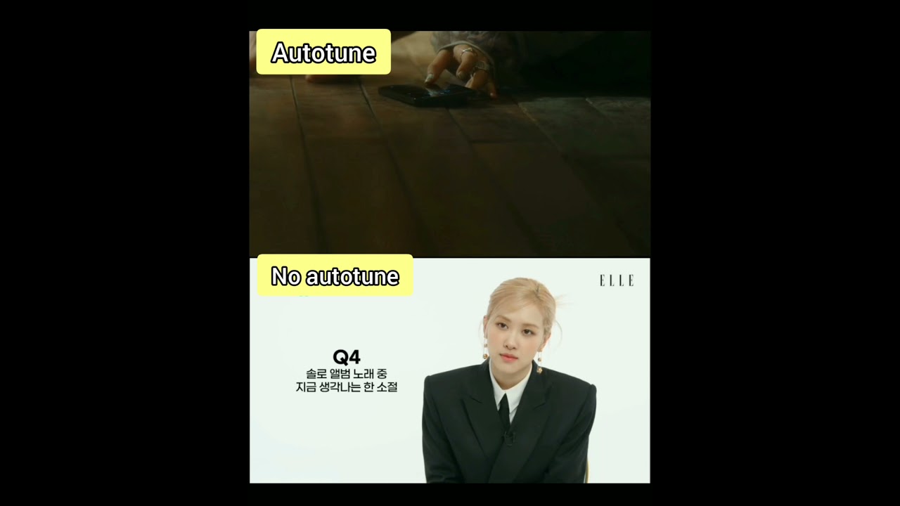 Rose ' Gone ' Autotune VS no Autotune 💗 # shorts