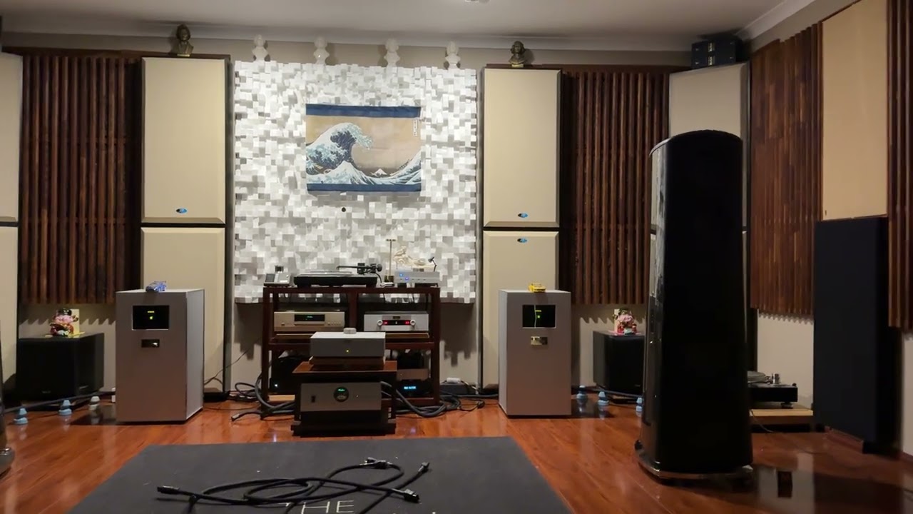 Goldmund 4800s to Magico M7s, first hook up testing. 