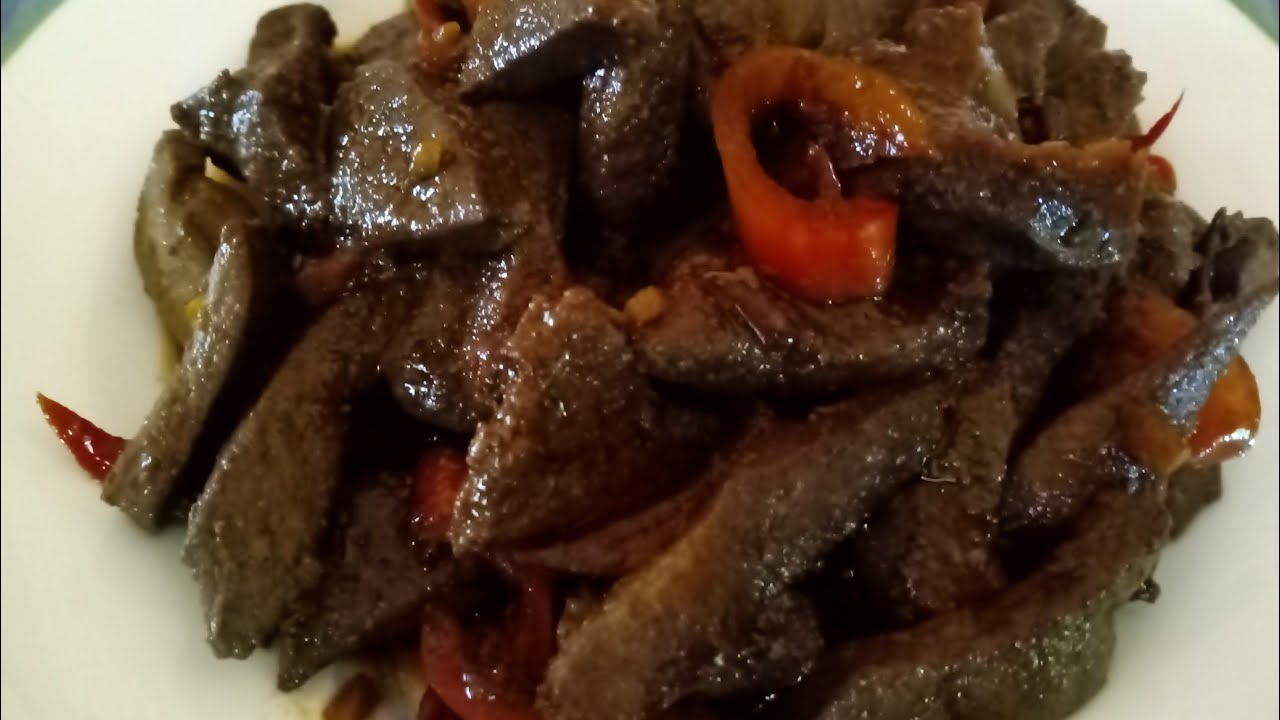 Pork liver guisado