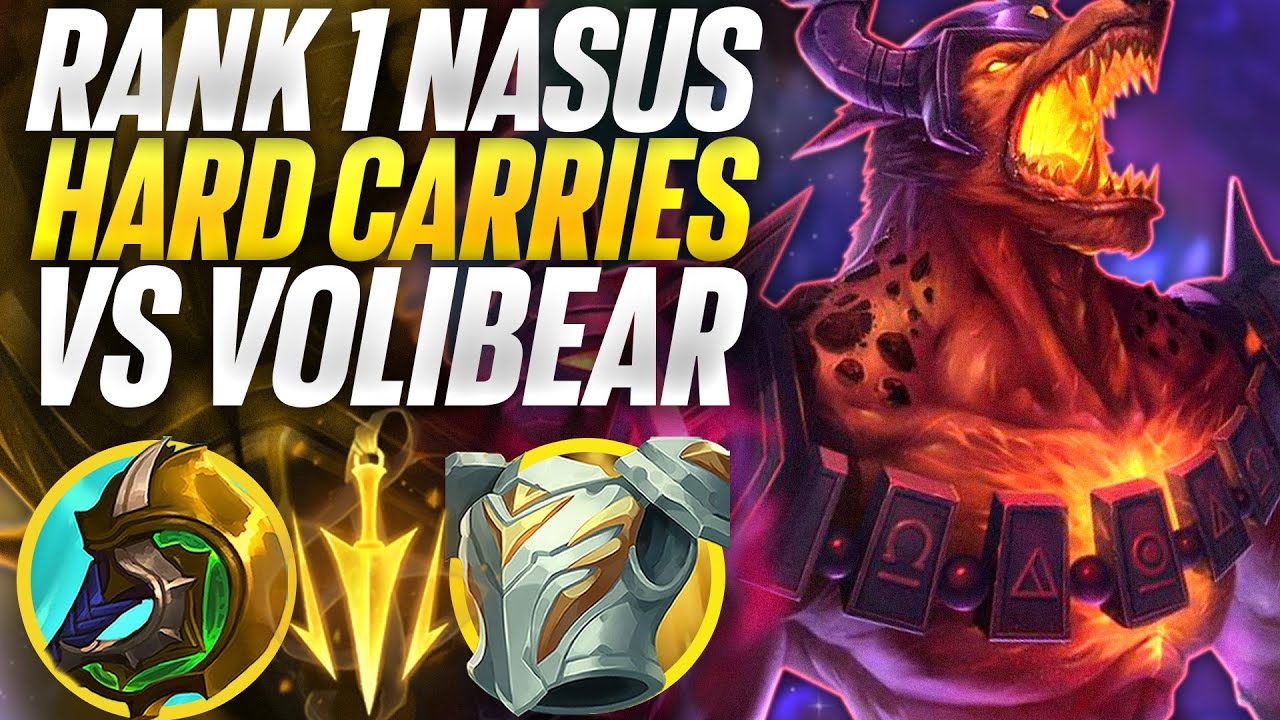Rank 1 Nasus Hard Carries vs Volibear in Masters | Carnarius | League of Legends
