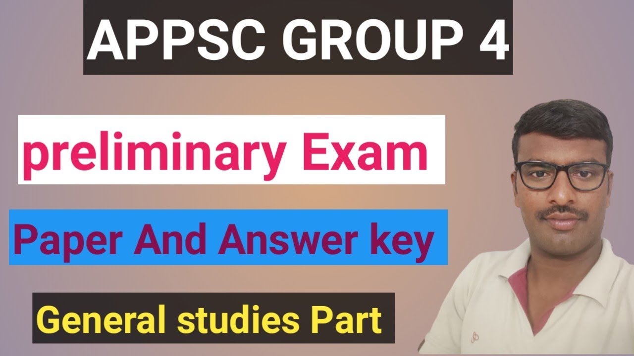 Appsc Group 4 Answer key