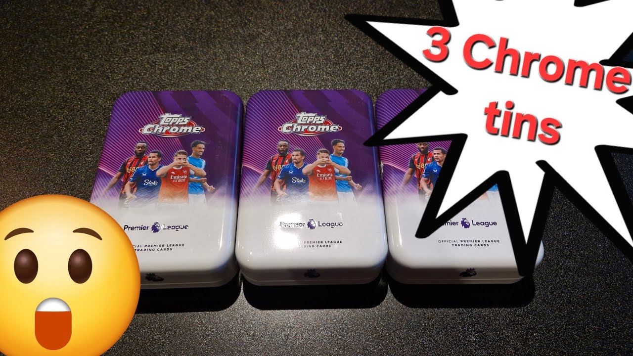 OPENING 3 *NEW* TOPPS CHROME PREMIER LEAGUE TINS!!!