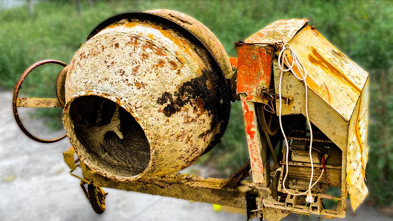 Maintenance And Restoration Old Concrete Mixers // Repair Reuse Of Old Broken Construction Tools P-2