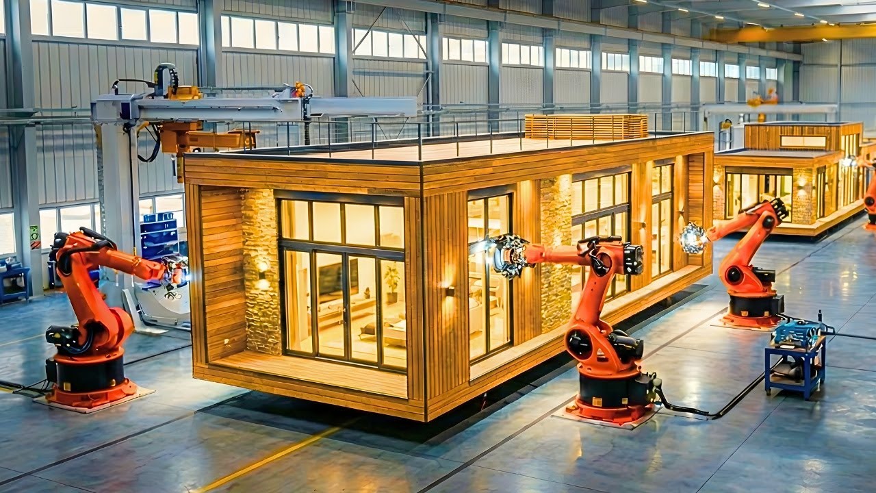 Inside Automated House Factory: From Wood To Robot-Built Homes (Full Process)