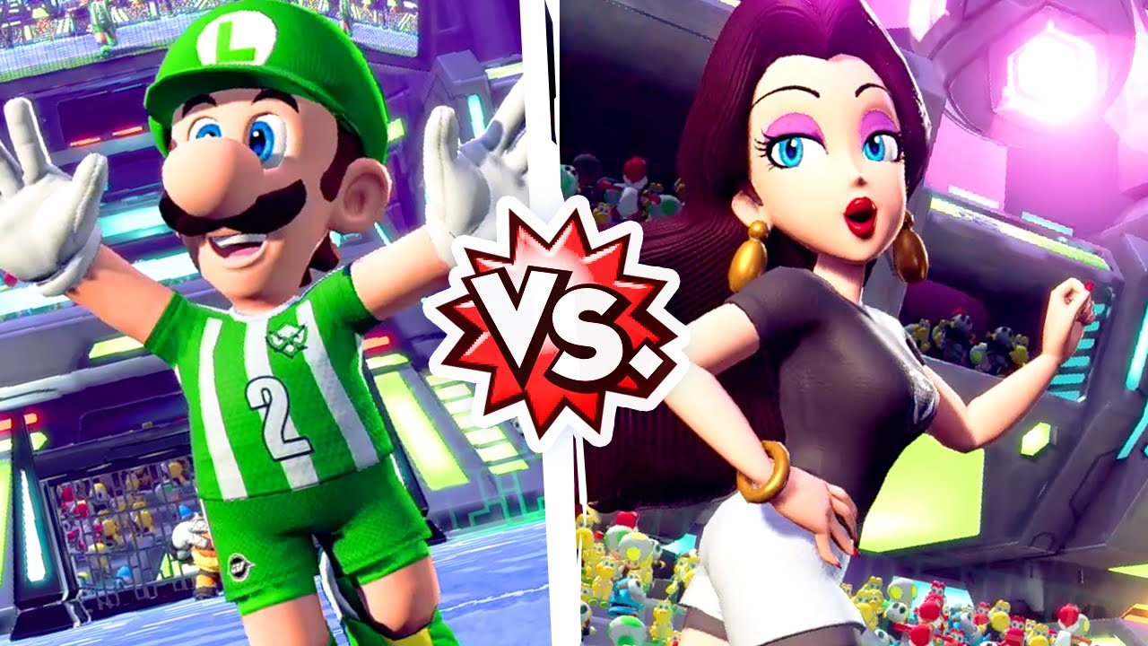 Mario Strikers Battle League - Luigi Vs. Pauline