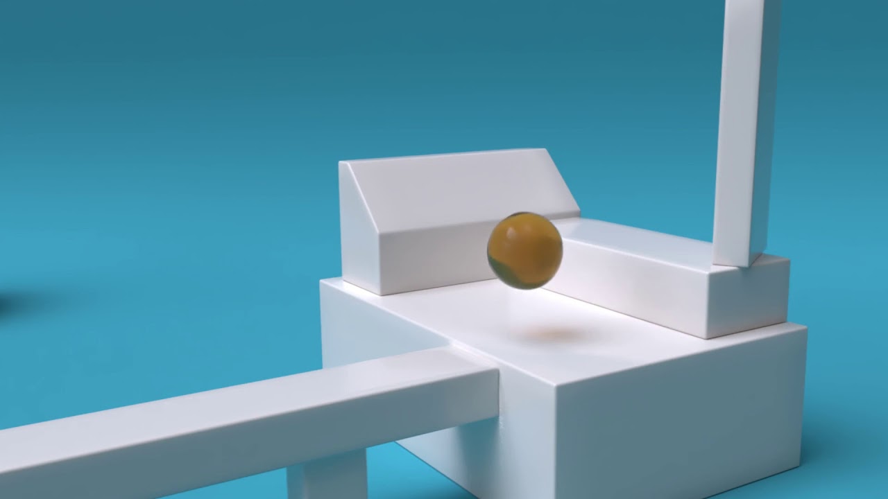 YRGO CG19 Bouncing ball flex test - noisy caustics render