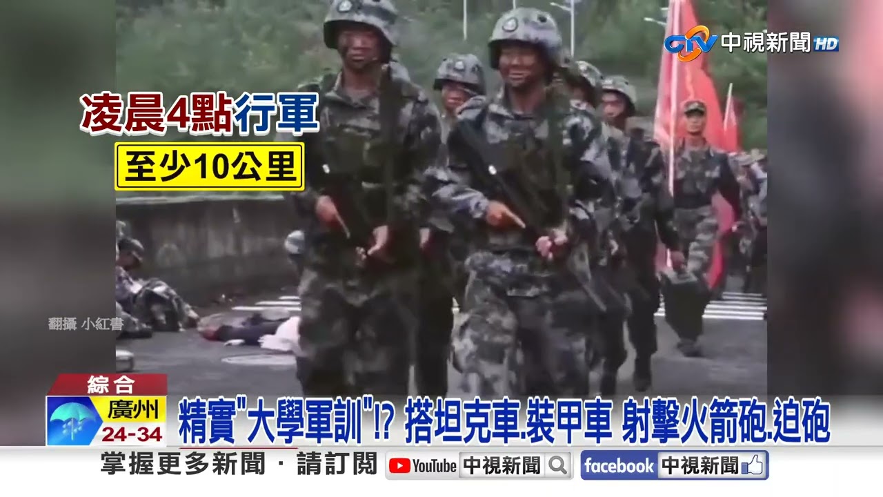 超猛軍訓!大學生"泡水扛木樁" 大砲上肩如"戰爭電影"│中視新聞 20250918