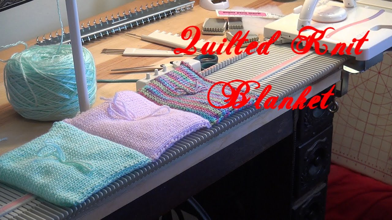 Machine Knit Quilted Blanket