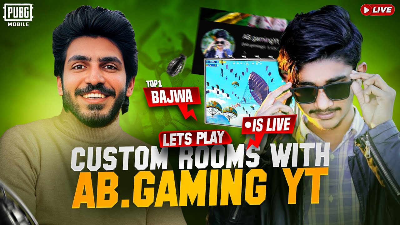 AJJ AB GAMING YT K SATH ALL TIKTOKERS + YOUTUBER CUSTOM ROOMS + RANDOM JOINING | TOP 1 BAJWA IS LIVE